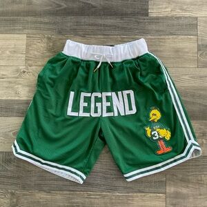 Just Don Larry Bird 33 Big Bird Legend Shorts Men’s SMALL Boston Celtics Green
